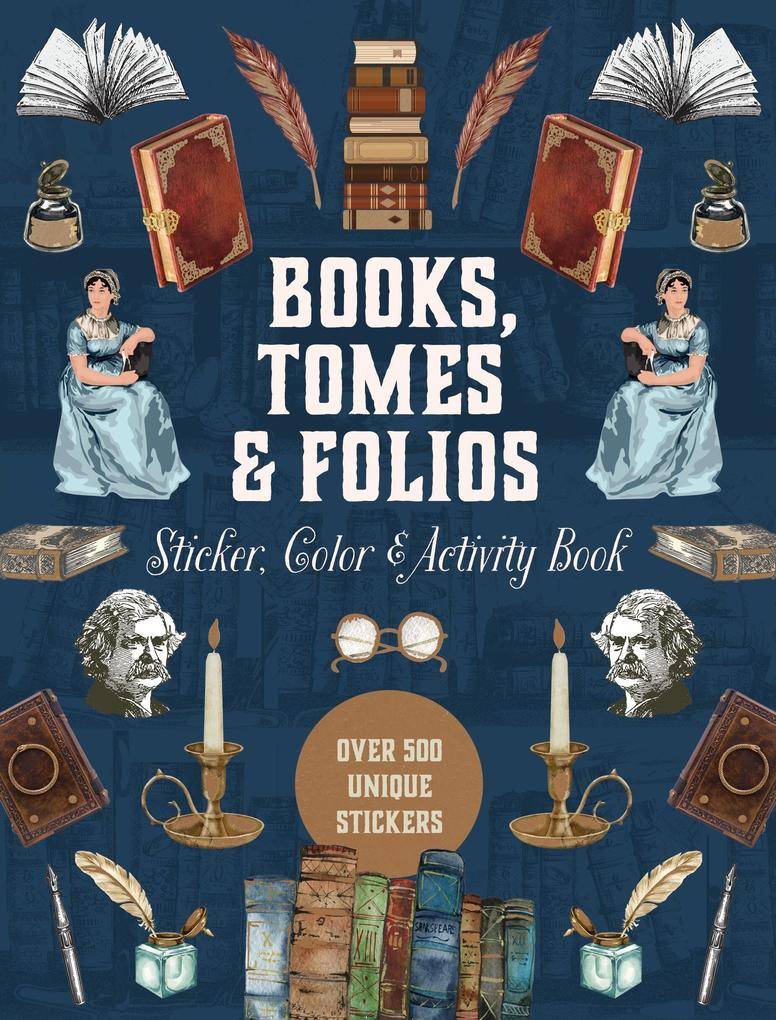 Books Tomes Folios Sticker Color Activity Book Over 500 Unique Stickers