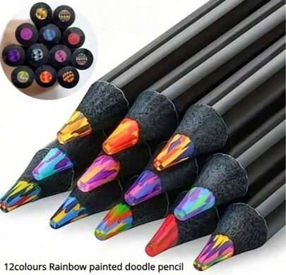 Shein Colorful Rainbow Magic Gradient Pencil Set