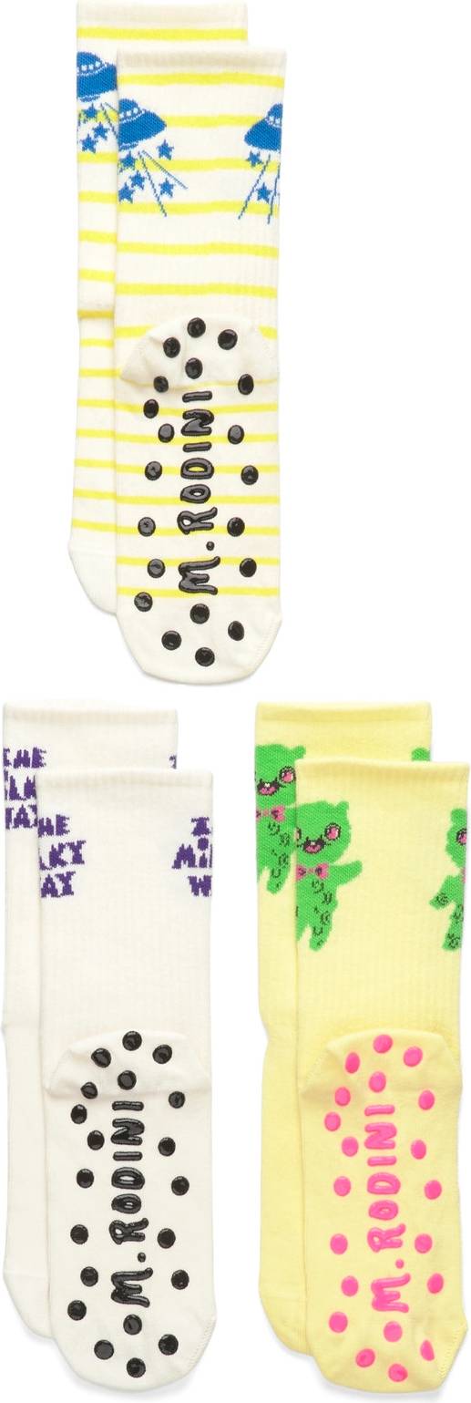 Mini Rodini The Milky Way 3-Pack Anti-Slip Socks - Multi/Patterned
