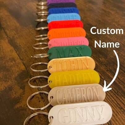 Shein Customizable Name Keychain Zipper Pull - Choose Your Color
