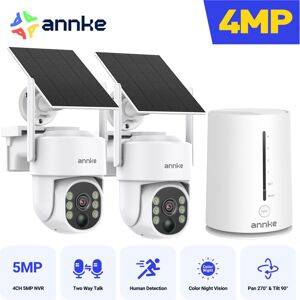 Annke 4MP 2K Wireless Solar Security Camera System