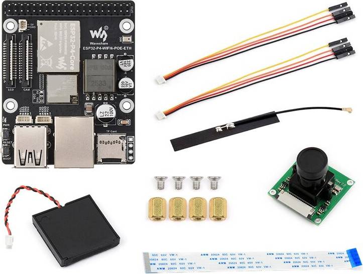 Waveshare ESP32-P4-WIFI6-POE AI Development Board RISC-V MCU PoE Module