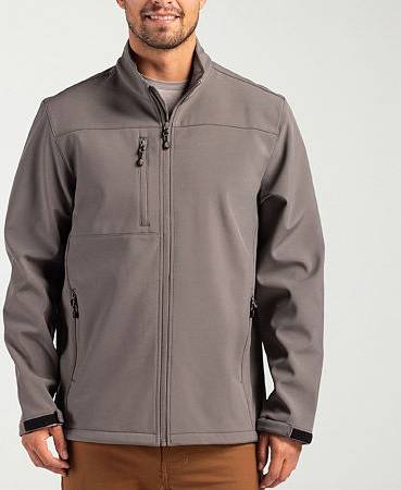 Water Resistant Lightweight Softshell Jacket - Gray