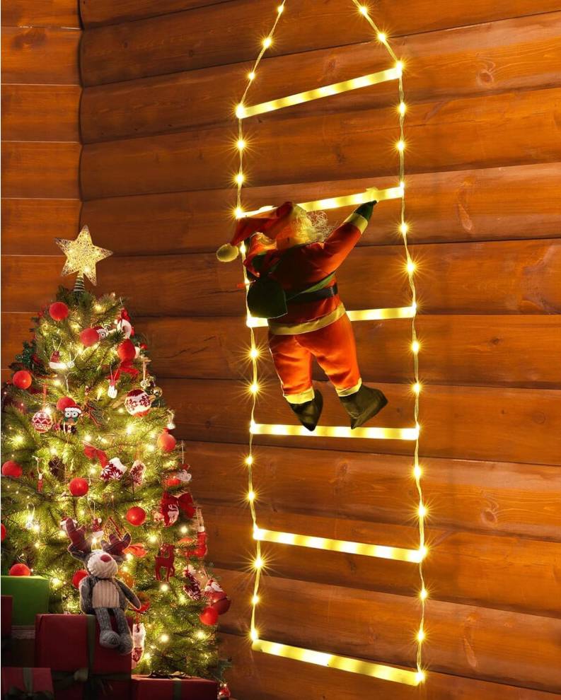 10ft christmas tree LED Lights 10ft Multicolor Ladder Decor Christmas Tree Light