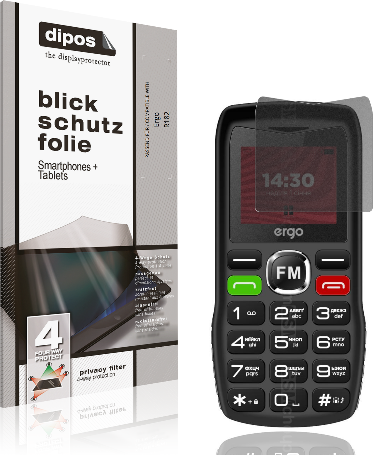 Dipos Ergo R182 Privacy Filter Screen Protector