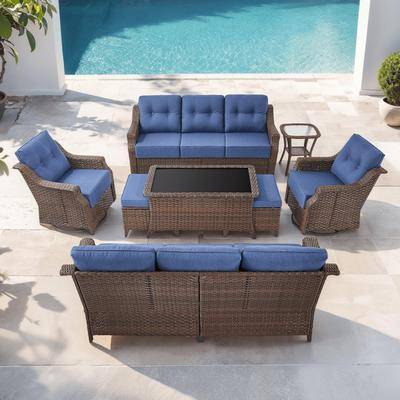 Lounge sofa outdoor Wicker Rattan Sofa Outdoor Lounge Set