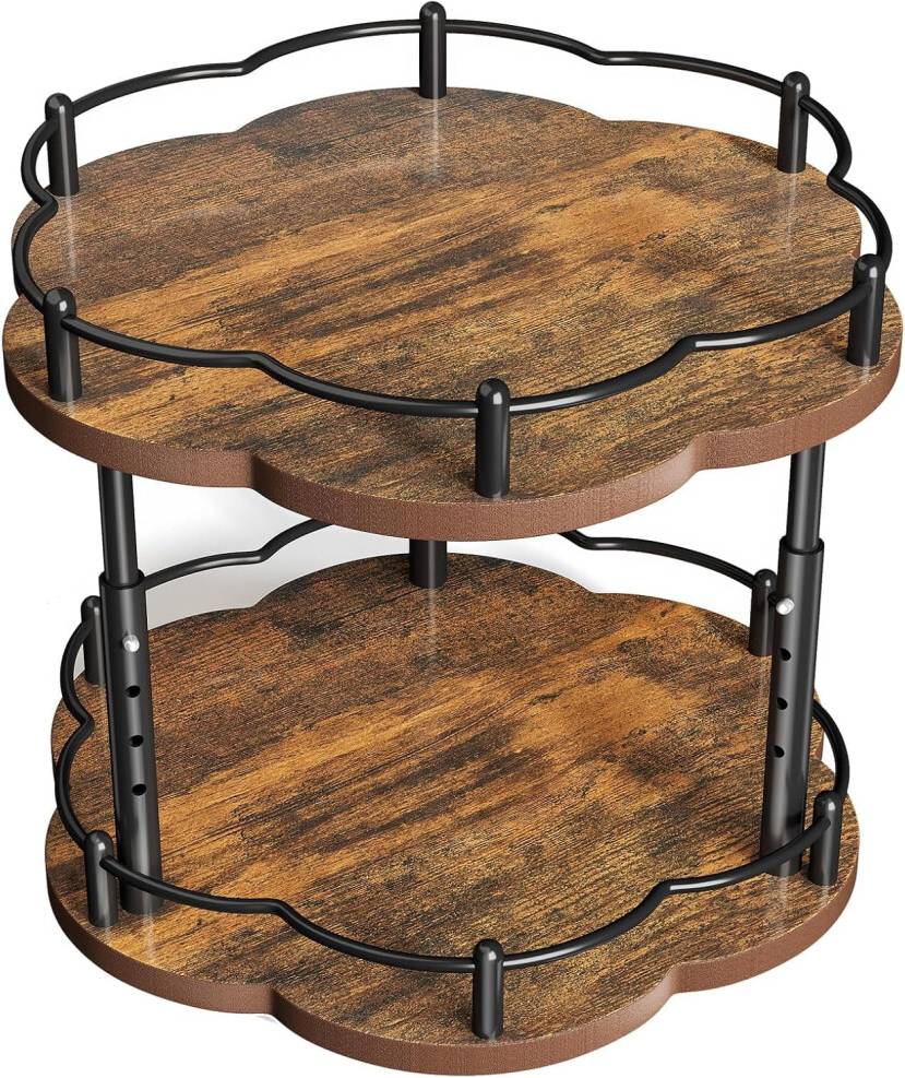 Lazy susan cabinet 2-Tier Adjustable Lazy Susan Spice Rack