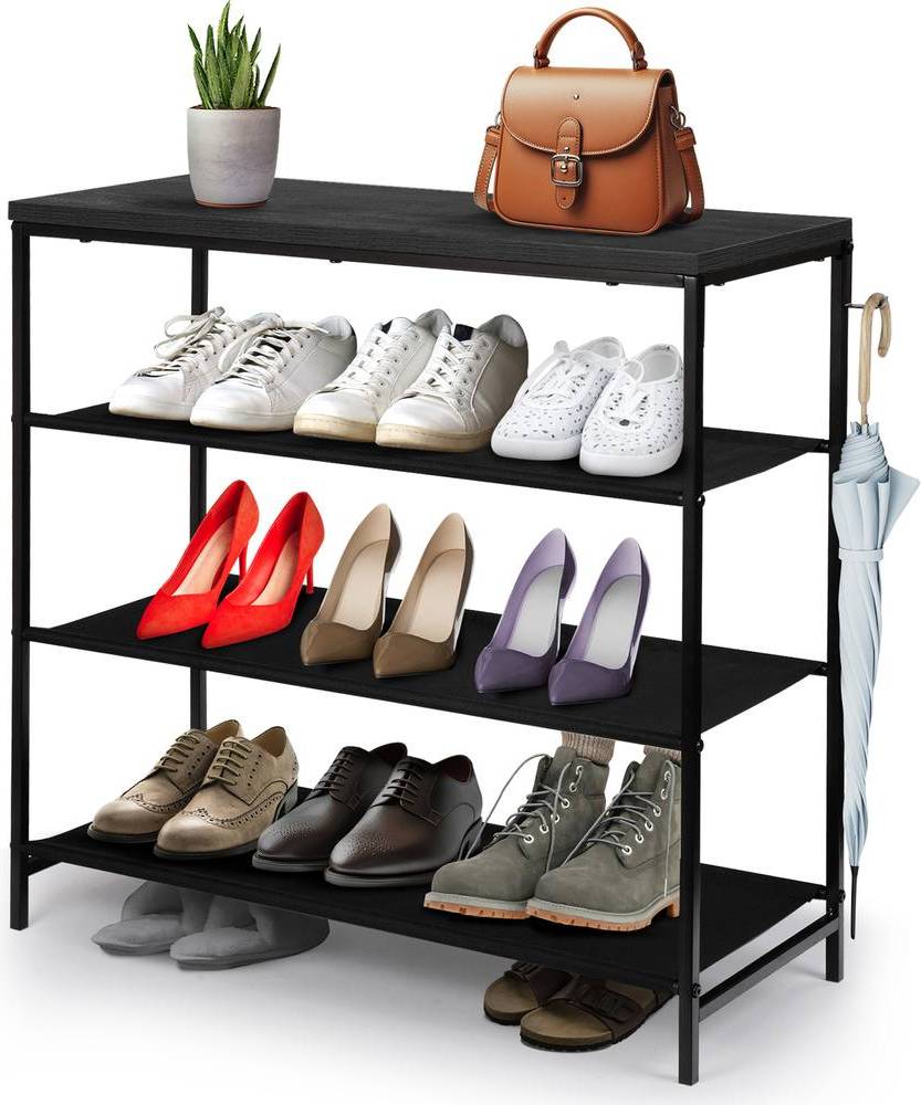 Keplin 4 Tier Wood Design Shoe Rack