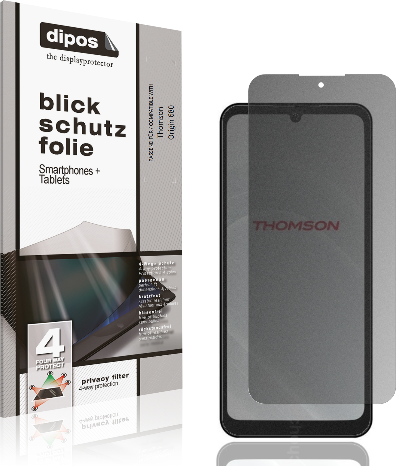 Dipos Origin 680 Privacy Filter Screen Protector
