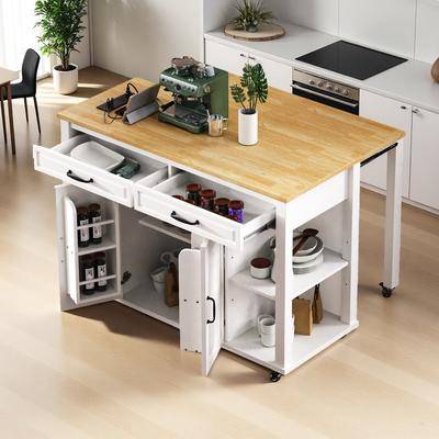 Kitchen storage rack Aurelia Kitchen Cart Internal Storage Rack 2 Drawers 2 Cabinet