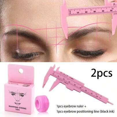 Shein Mini Plastic Eyebrow Ruler Dual Scale