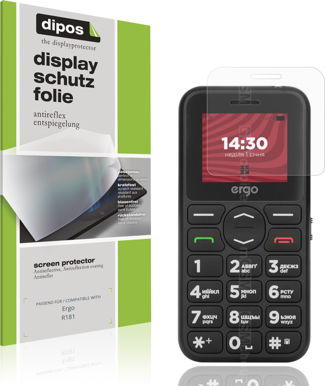 Dipos Screen Protector For Ergo R181 4x
