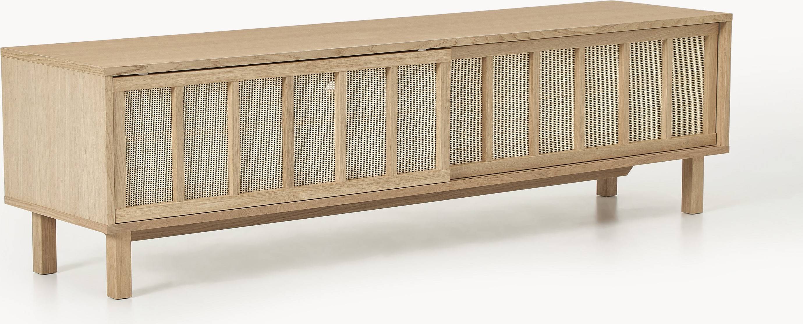 Westwing Collection Stand Echo Rattan Fronts TV Bench