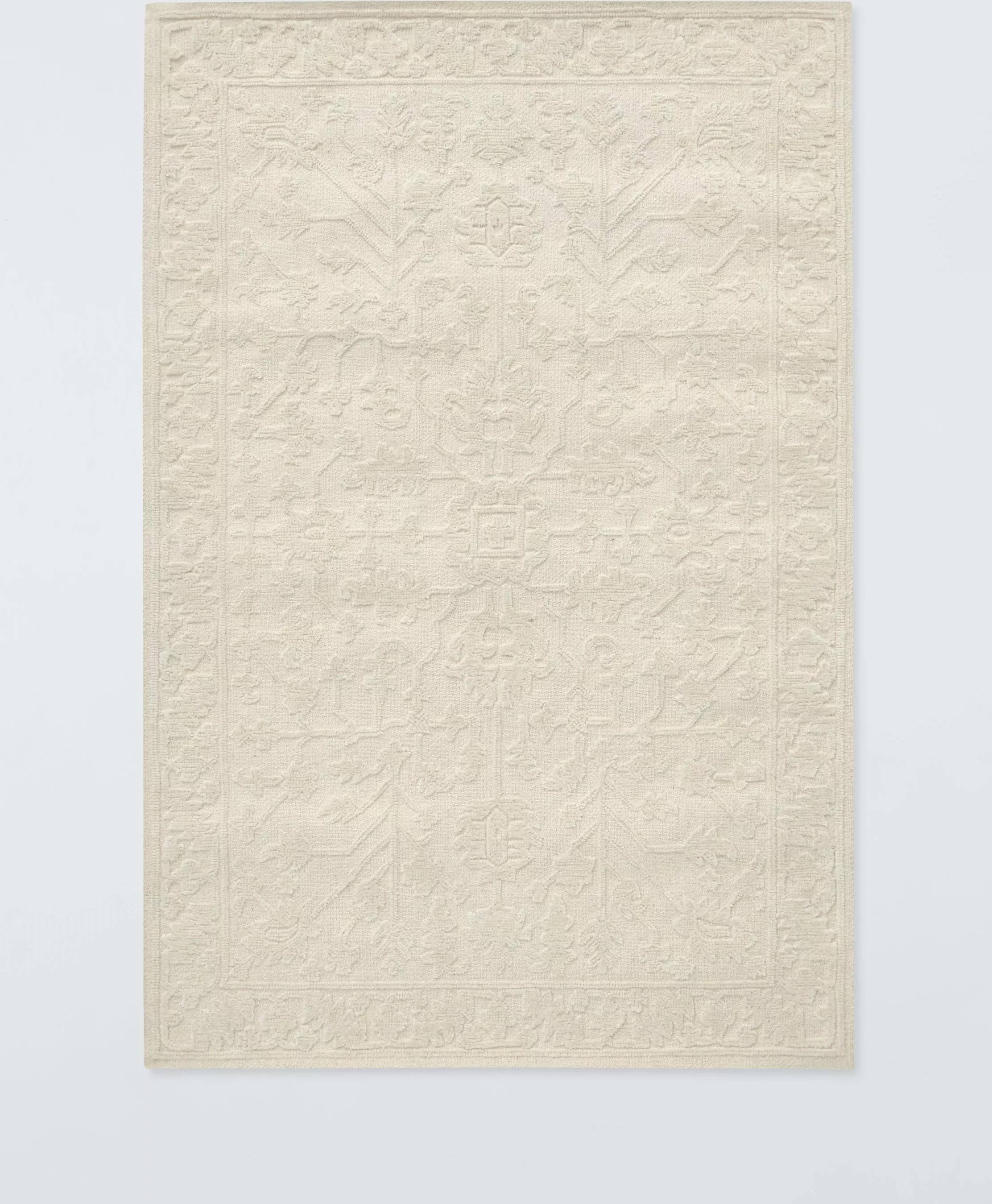 John Lewis Josephine Textured Hand Tufted Pure Wool Rug Ivory