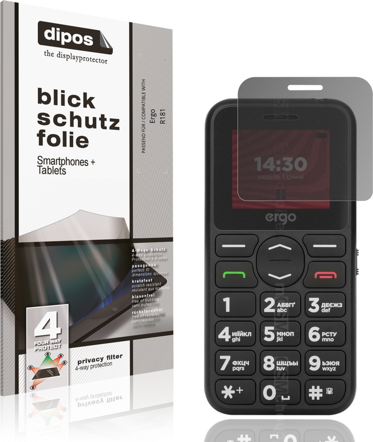 Dipos Ergo R181 Privacy Filter Screen Protector