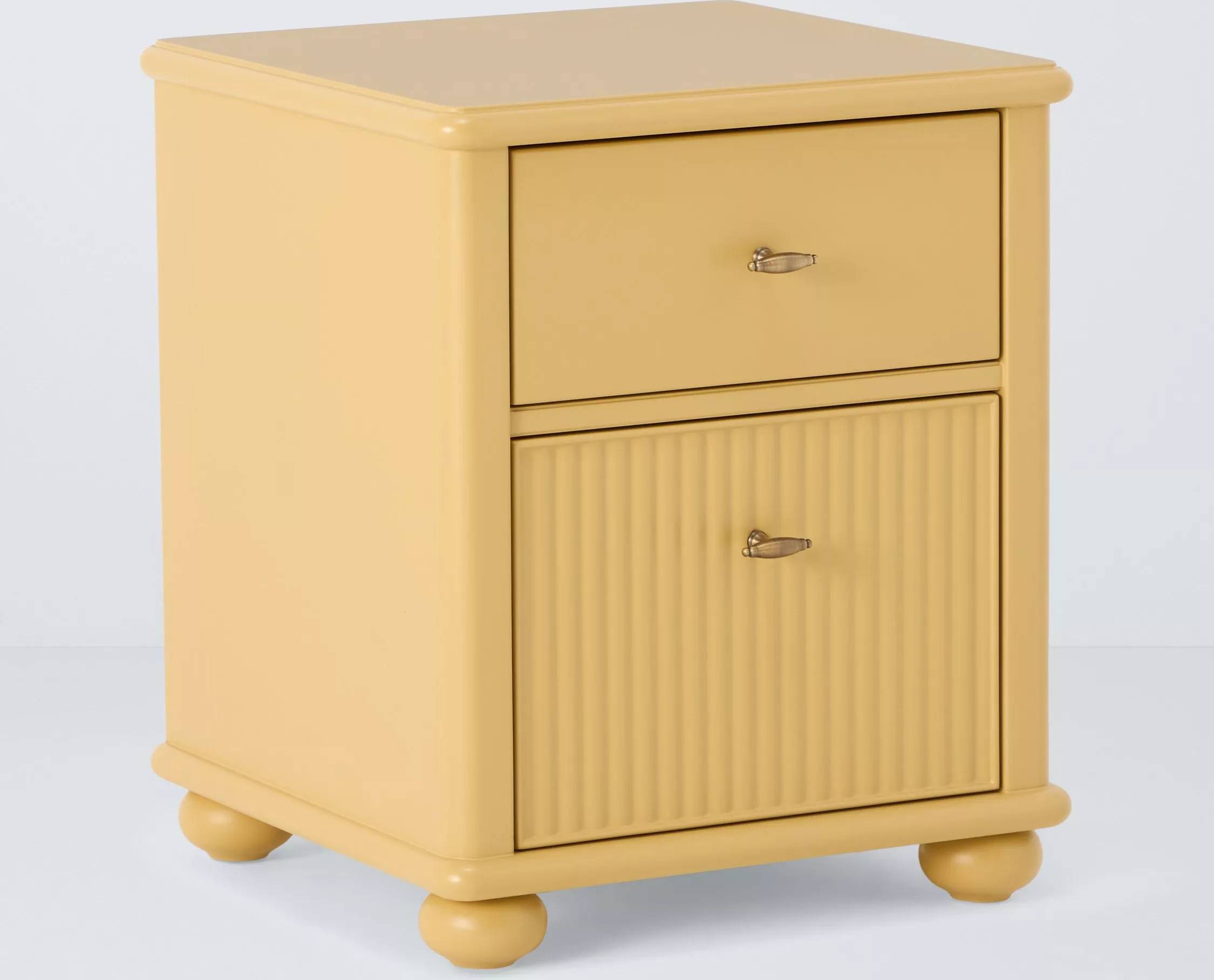 John Lewis Reed 2 Drawer Butter Bedside Table