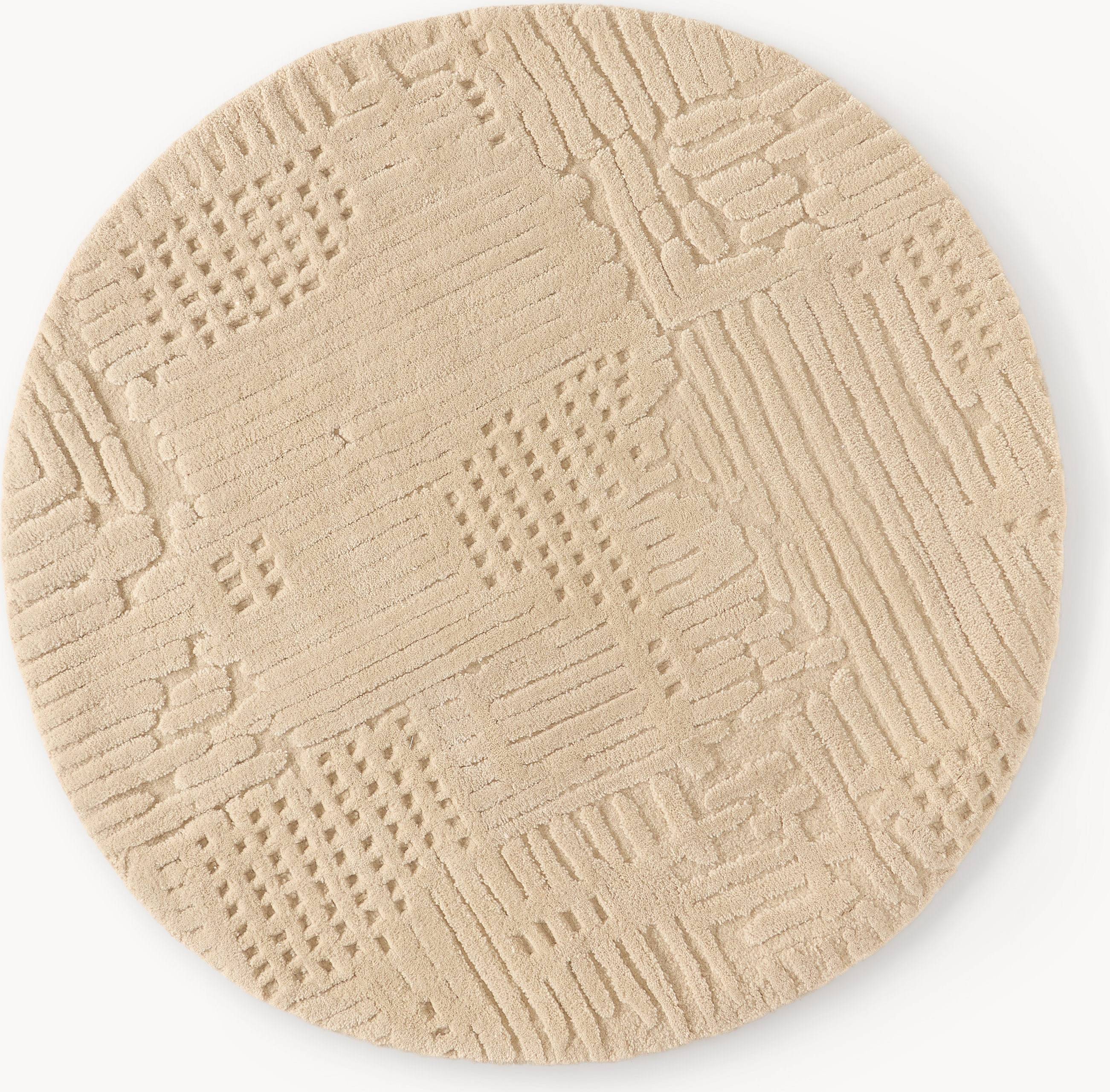 Westwing Collection Round Hand-Tufted Wool Rug Merima