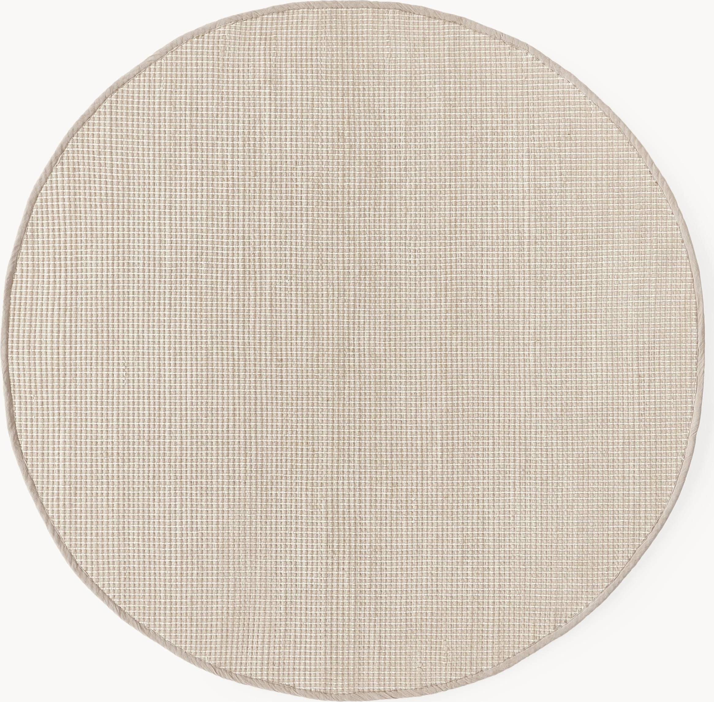 Westwing Collection Round Hand-Woven Wool Rug Amaro