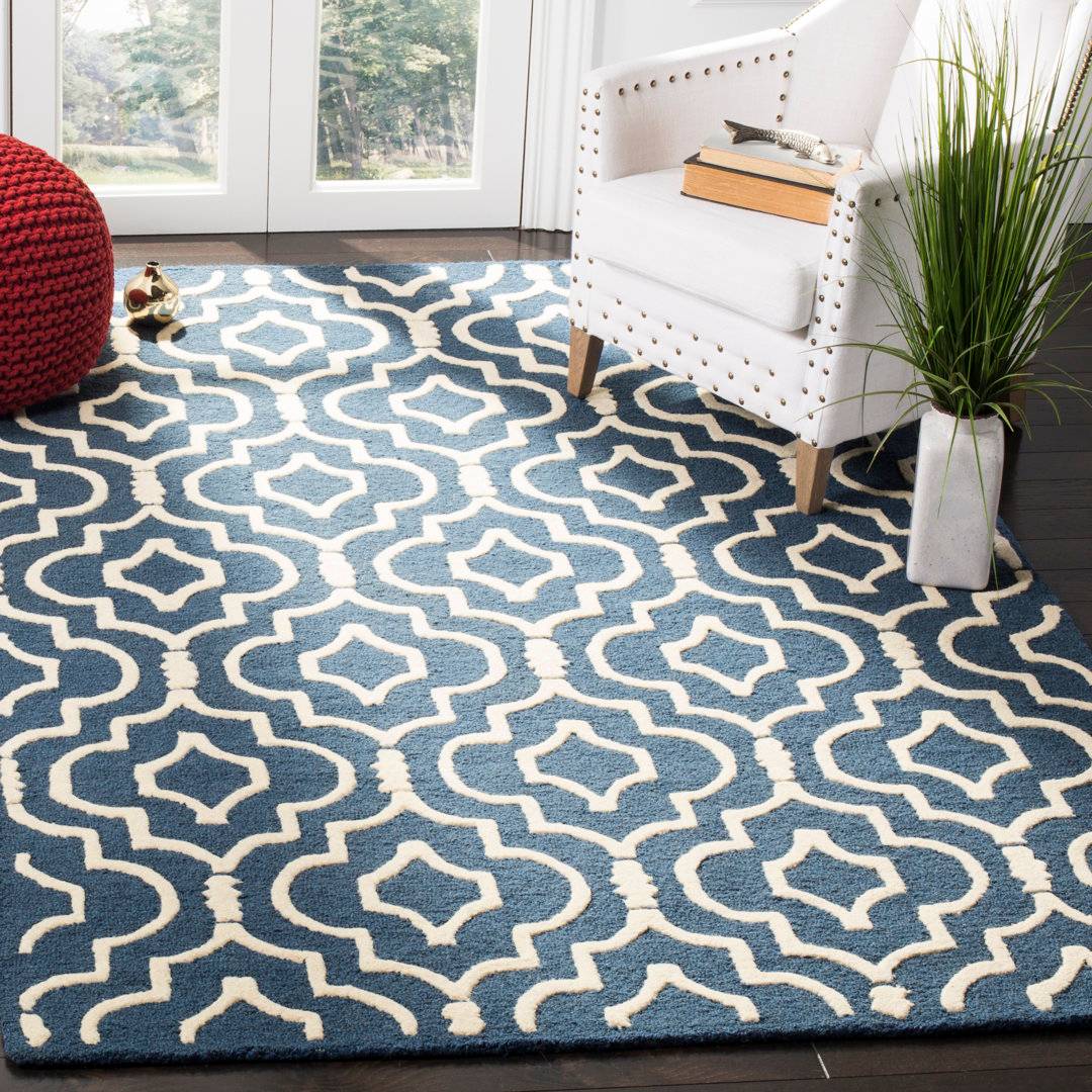 Canora Grey Handmade Tufted Wool Area Rug Rectangle 61 x 91 cm