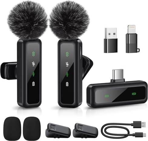 Wireless Lavalier Microphone Dual Set