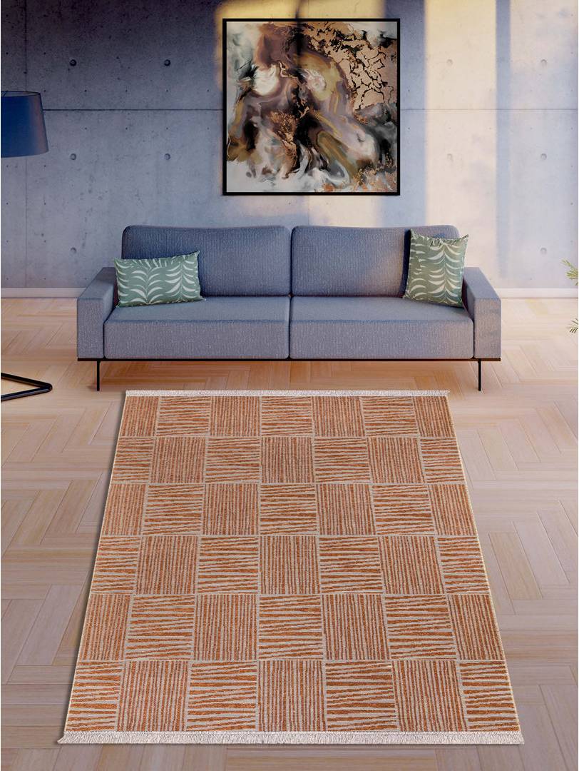 Ebern Designs Beige Geometric Area Rug Rectangle 2'8" x 4'11"