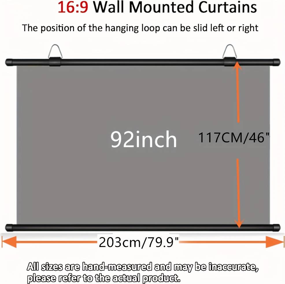 Temu Manual Splicing Projector Screen 16 9 Format