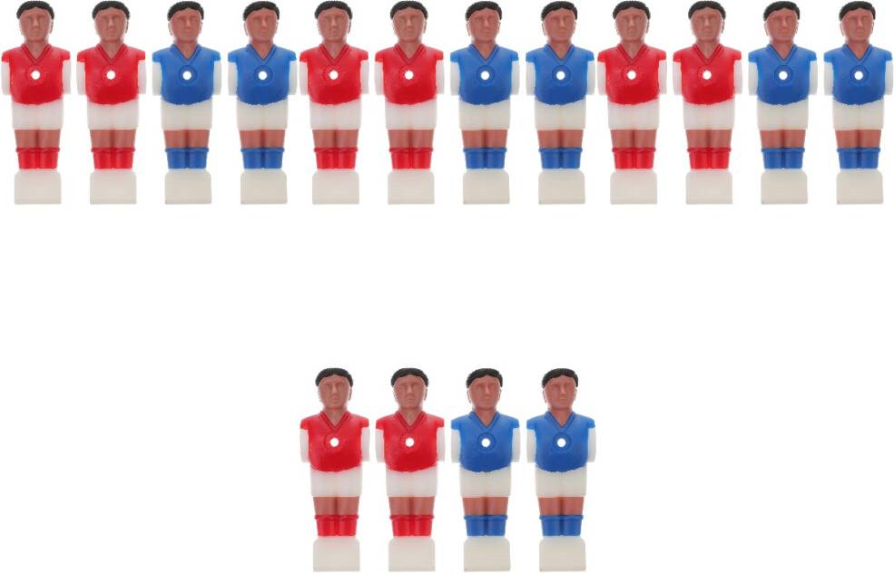 Inoomp 16Pcs Mini Football Figures Assorted Color