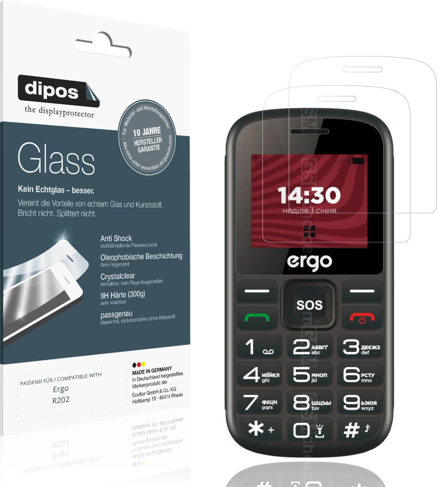 Dipos Screen Protector For Ergo R202 Flexible Glass