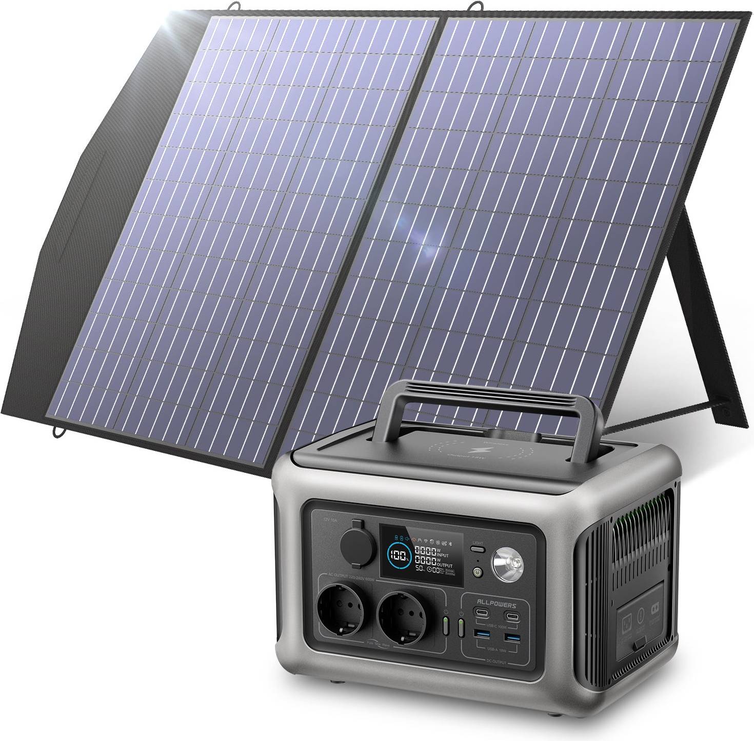 Solar panel generator Allpowers R600 Black 100W Solar Panel Generator Kit
