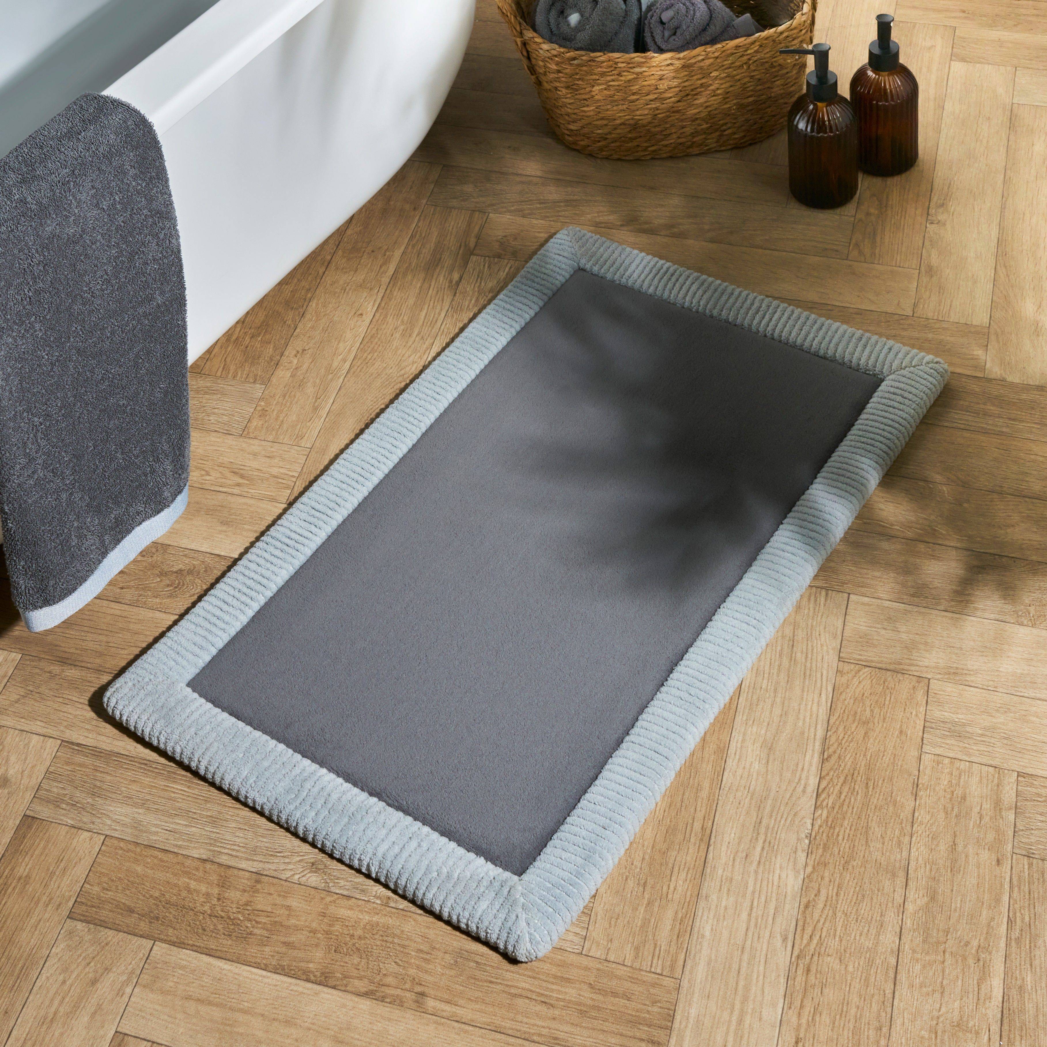 OHS Border Trim Bath Mat Non Slip Shower Rug