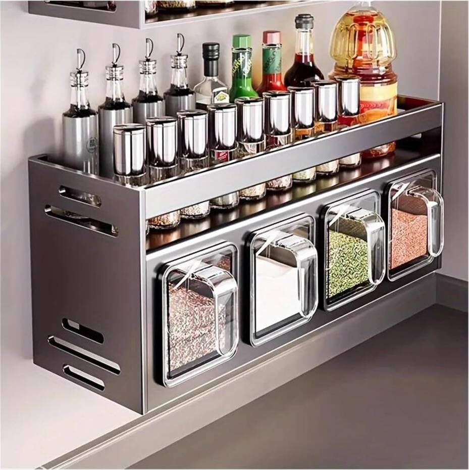 Temu Stainless Steel Spice Rack Organizer