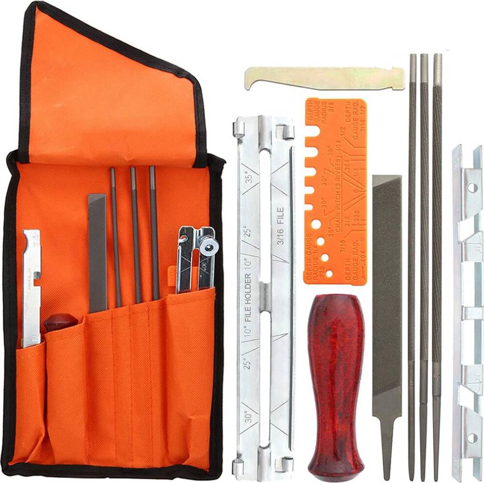 Chainsaw chain sharpener Tlily 10 Piece Chain Saws Sharpening File Kit
