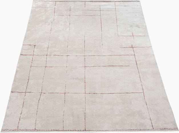 Ebern Designs Grey Abstract Area Rug Rectangle 5'3" x 7'6"