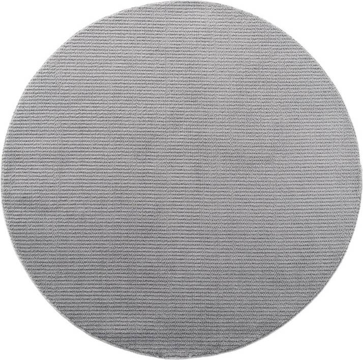 Ebern Designs Plain Area Rug Round 2'7" Grey