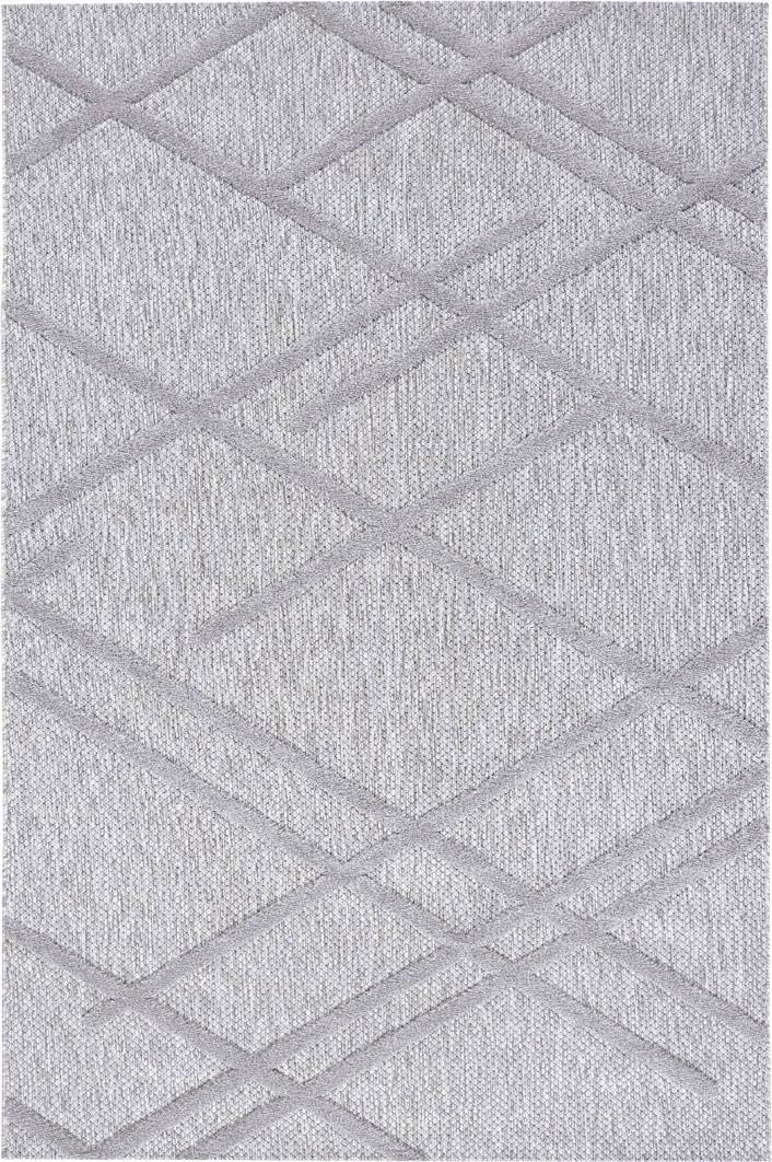 Ebern Designs Geometric Area Rug Rectangle 5'3" x 7'6" Grey