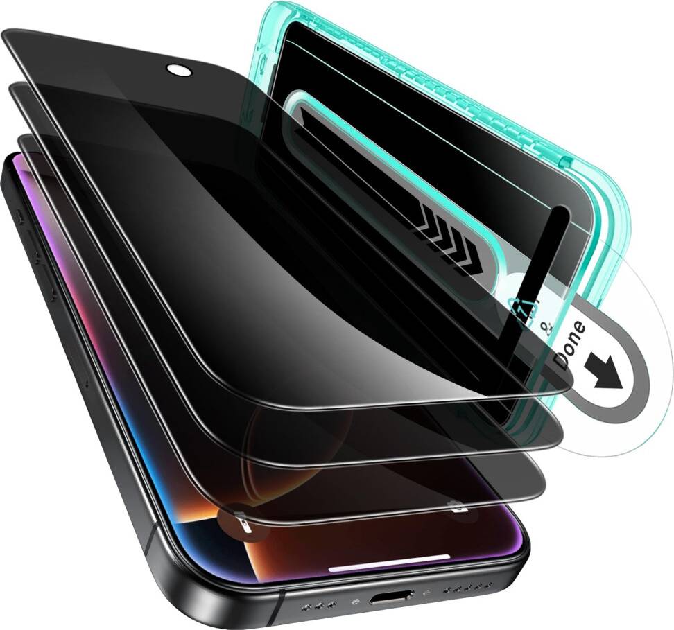 ESR 3 Pack Tempered Glass Privacy Screen Protector