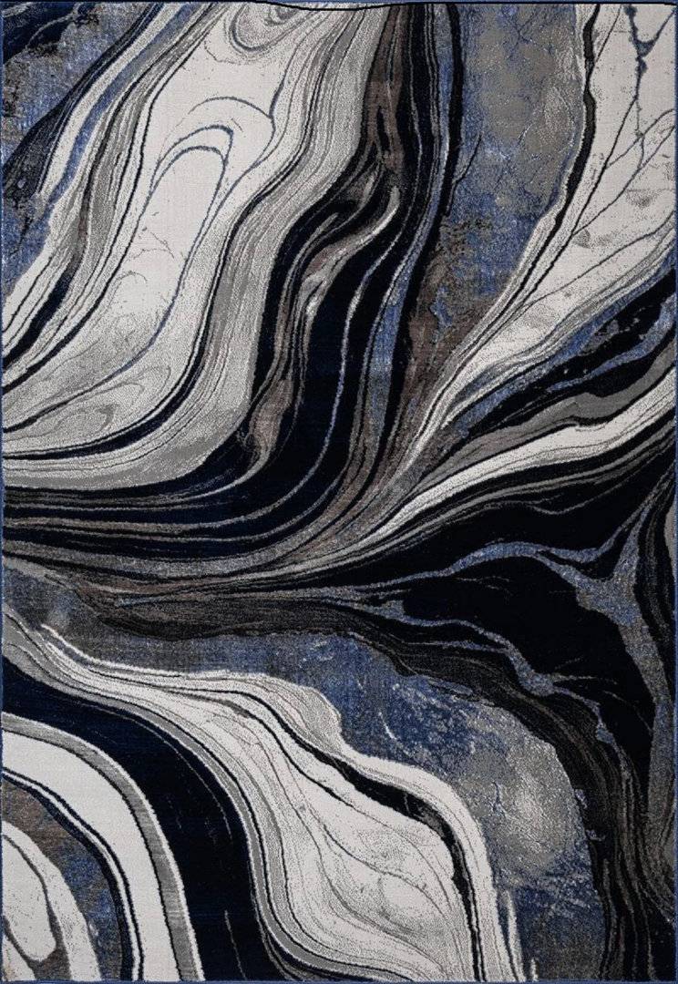 Metro Lane Abstract Area Runner Rug Rectangle 120 x 170 cm Blue cm
