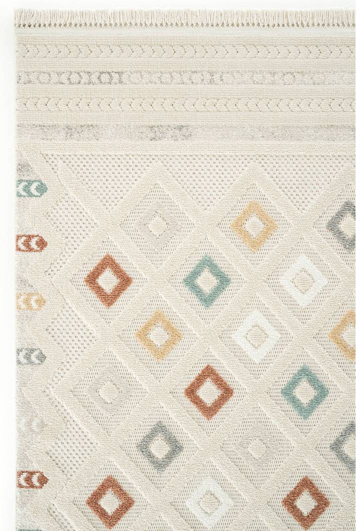Ebern Designs Green Aztec Geometric Scandi Area Rug 160 x 230 cm