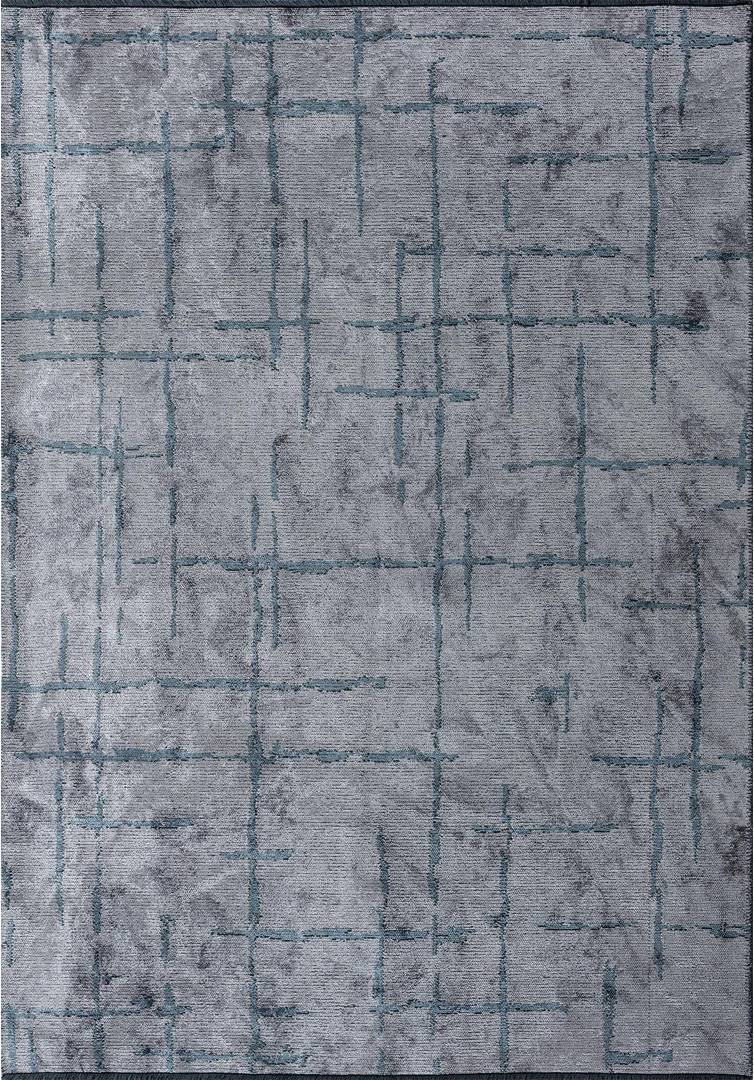Williston Forge Abstract Area Rug Rectangle 6'7" x 9'10" Blue