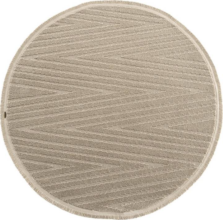 Ebern Designs Geometric Chevron Living Room Rug 80cm Beige