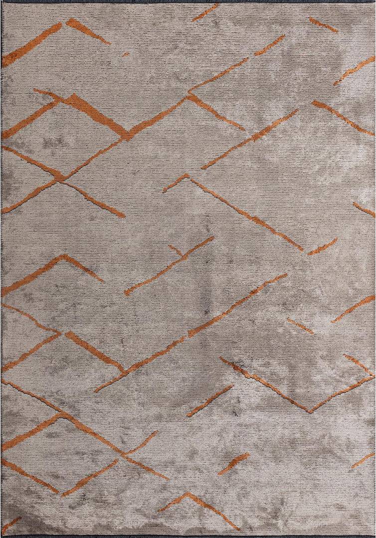 Ebern Designs Abstract Area Rug Rectangle 5'3" x 7'6" Brown