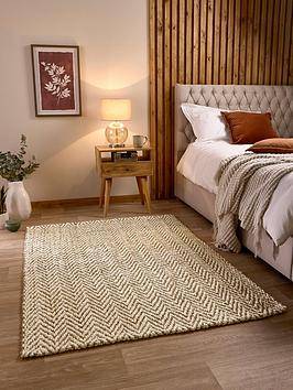 Very Collection Jute Herringbone Rug Natural cm