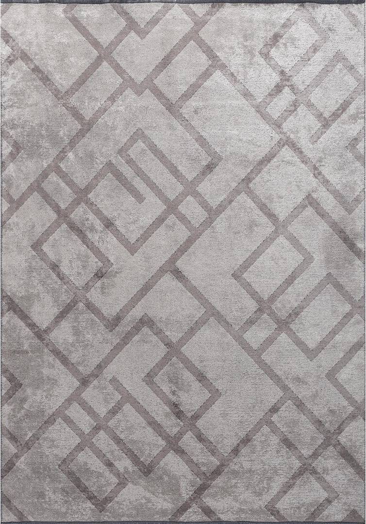Ebern Designs Geometric Area Rug Rectangle 6'7" x 8'2" Grey