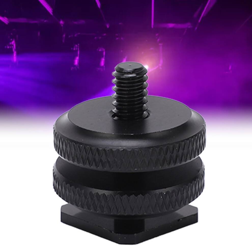 1/4 Inch Dual Nuts Camera Cold Shoe Mount Adapter