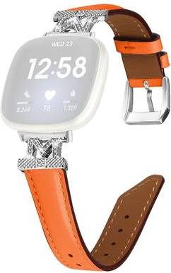 Fitbit Versa 3 Shape Rhinestone Cowhide Leather Watch Strap