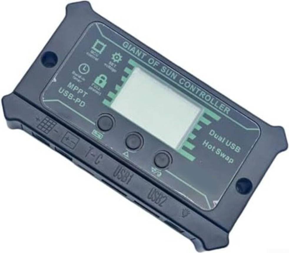 10A MPPT Solar Charge Controller LCD Display