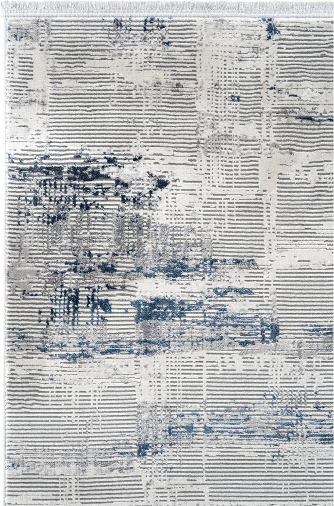 Ebern Designs Abstract Distressed Bedroom Rug 2'7" x 9'10" Blue
