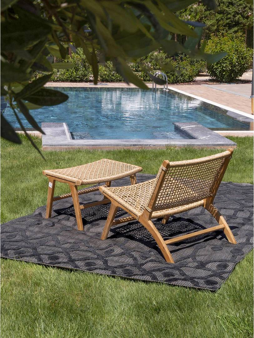 Ebern Designs Aztec Area Rug Rectangle 3'11" x 5'11" Black