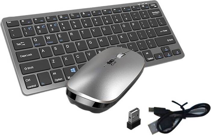 Saudism Wireless Keyboard Mouse Kit Rechargeable Bluetooth