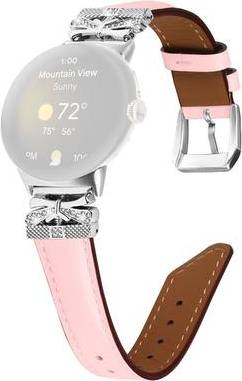 Google Pixel Watch Rhinestone Cowhide Leather Strap